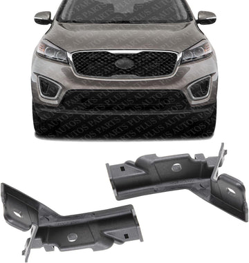 Set Of 2 Front Bumper Bracket Plastic Right Passenger & Left Driver Side Direct Replacement Compatible With 2016-2020 Kia Sorento KI1043123 KI1042123 86578C6000 86577C6000
