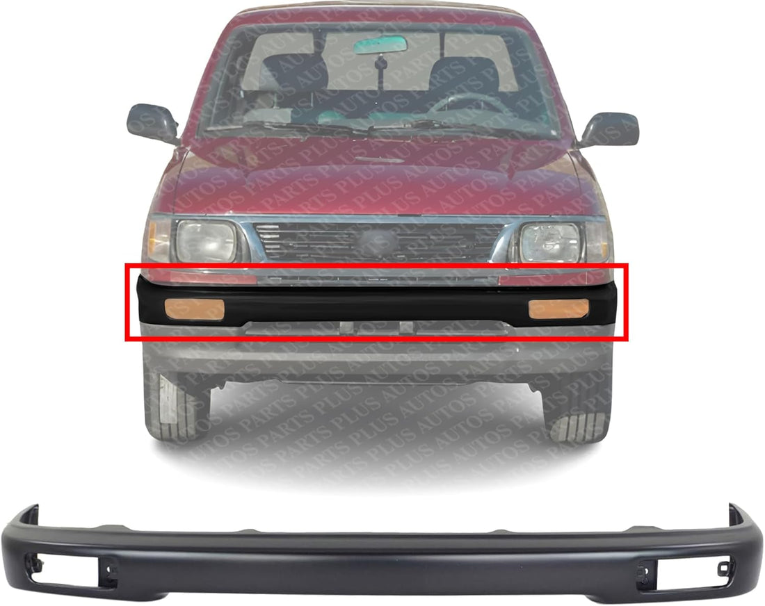 Front Bumper Face Bar Primed Steel Direct Replacement Compatible With 1995-1997 Toyota Tacoma TO1002153 5210104050