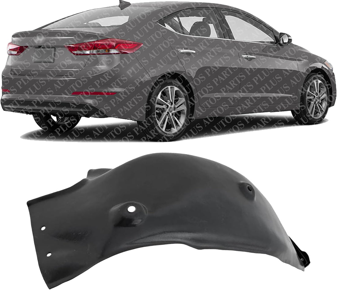 Rear Fender Liner Front Section Right Passenger Side Direct Replacement Compatible With 2017-2018 Hyundai Elantra HY1763106 86824F2000