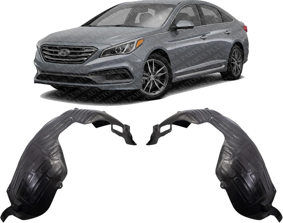 Set of 2 Front Fender Liner Right Passenger & Left Driver Side Direct Replacement Compatible with 2015-2017 Hyundai Sonata HY1249154 HY1248154 86812C2000 86811C2000