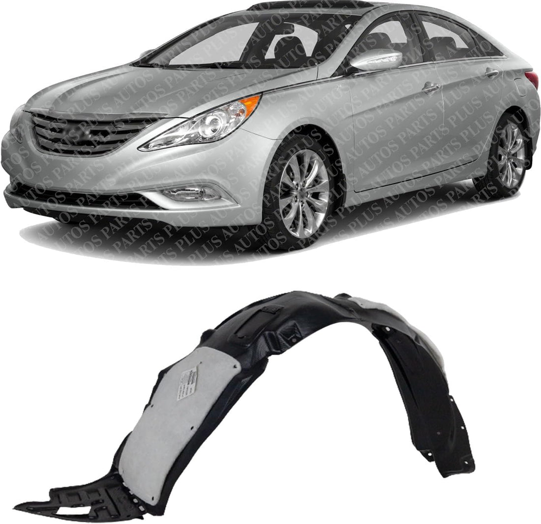 Front Fender Liner Left Driver Side Direct Replacement Compatible With 2012-2013 Hyundai Sonata HY1248134 868113Q500
