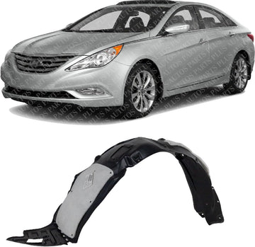 Front Fender Liner Left Driver Side Direct Replacement Compatible With 2012-2013 Hyundai Sonata HY1248134 868113Q500
