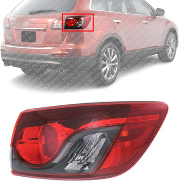 Tail Light Outer Assembly Right Passenger Side Direct Replacement Compatible With Compatible With 2013-2015 Mazda CX-9 MA2805112 TK2151150A
