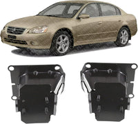 Set Of 2 Front Bumper Mounting Stay Brackets Steel Left Driver & Right Passenger Side Direct Replacement Compatible With 2002-2004 Nissan Altima NI1066124 NI1067124