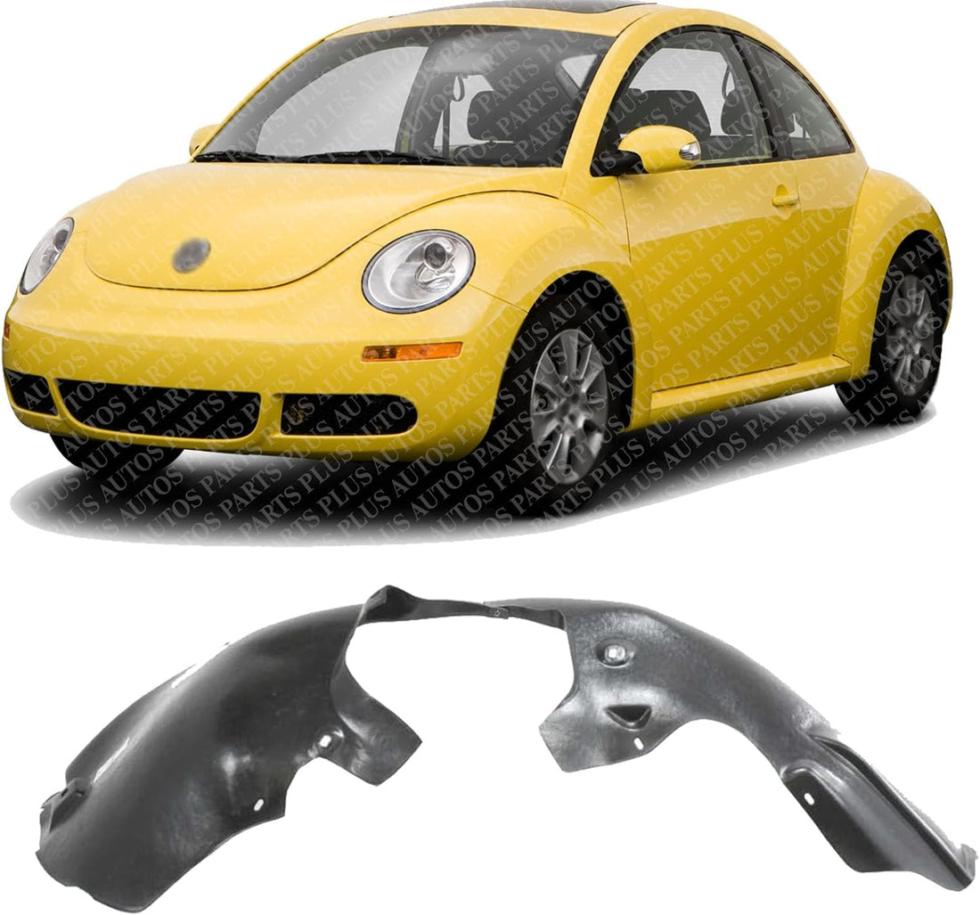 Front Fender Liner Left Driver Side Direct Replacement Compatible With 2006-2010 Volkswagen Beetle VW1248109 1C0809961G