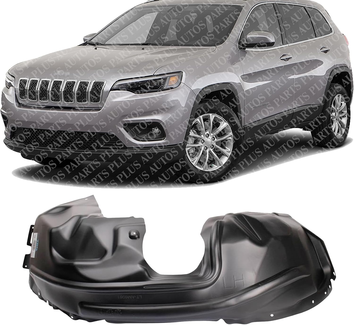 Front Fender Liner Left Driver Side Direct Replacement Compatible With 2019-2023 Jeep Cherokee CH1248201 68287923AC 68287927AB