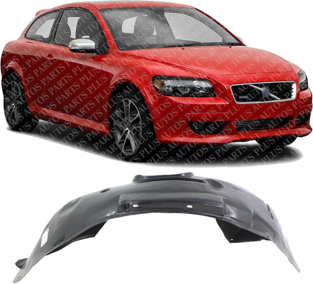 Front Fender Liner Right Passenger Side Direct Replacement Compatible With 2008-2009 Volvo C30 VO1249112 312136716