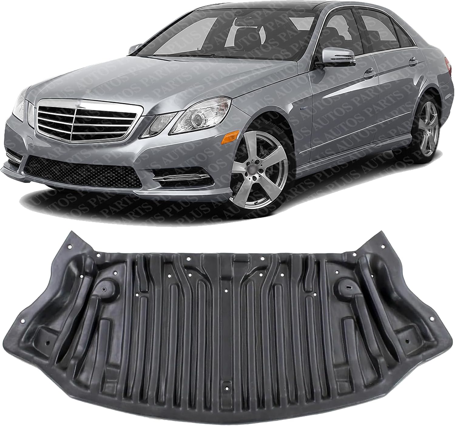 Front Engine Splash Shield Under Cover Plastic Direct Replacement Compatible with 2010-2016 Mercedes Benz E350 / E550 / 2012 CLS550 MB1228164 2125202323