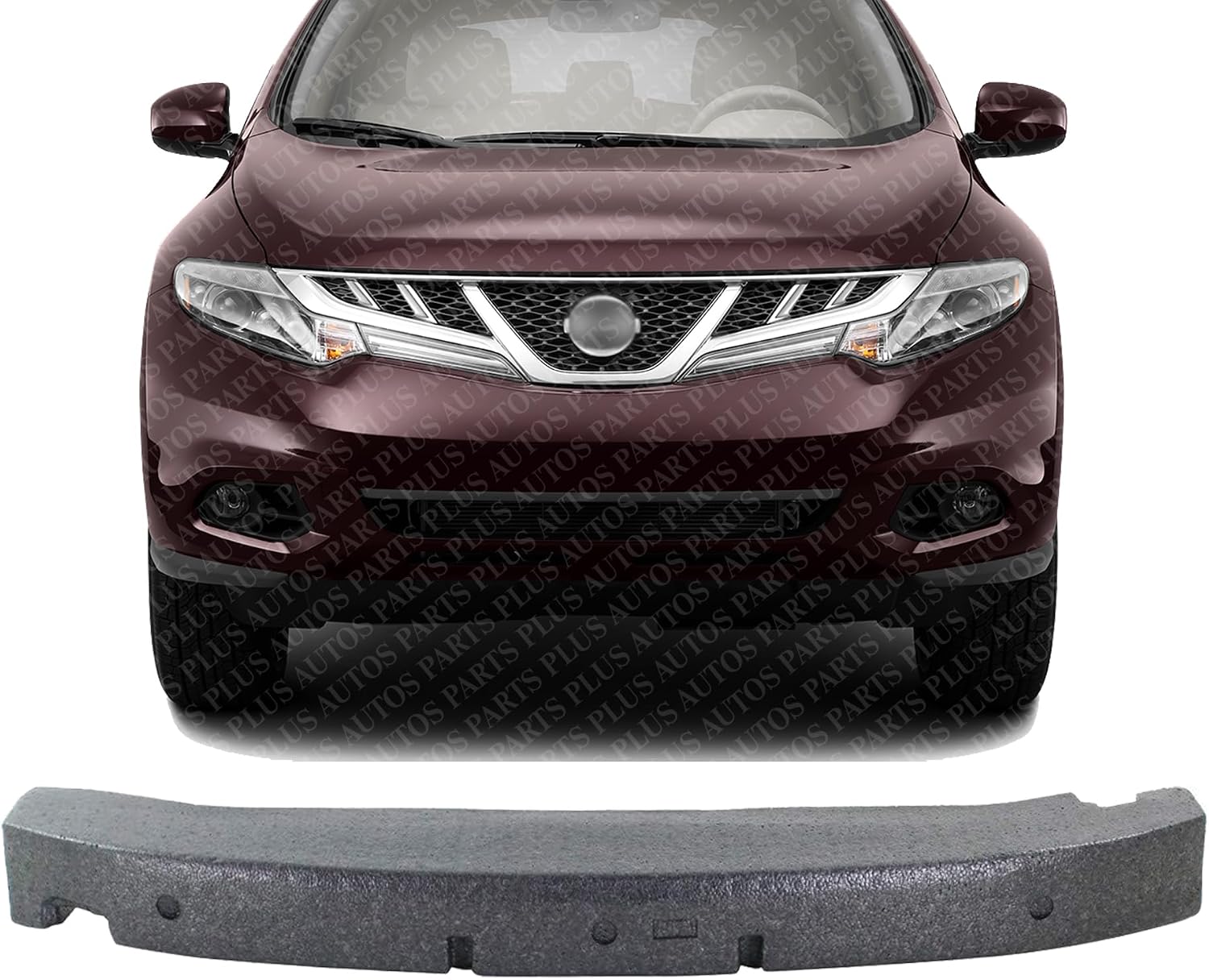 Front Bumper Energy Absorber Direct Replacement Compatible With 2011-2014 Nissan Murano NI1070153 620901SX0A