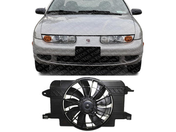Front Radiator Fan Shroud Assembly Plastic Direct Replacement Compatible with 1991-2002 Saturn S-Series GM3115121 24005834-PFM