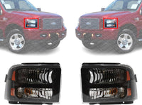 Set Of 2 Front Headlight Assembly Right Passenger & Left Driver Side Direct Replacement Compatible With 2005-2007 Ford F-Series Super Duty FO2502224 FO2503224 6C3Z13008DB 6C3Z13008CB