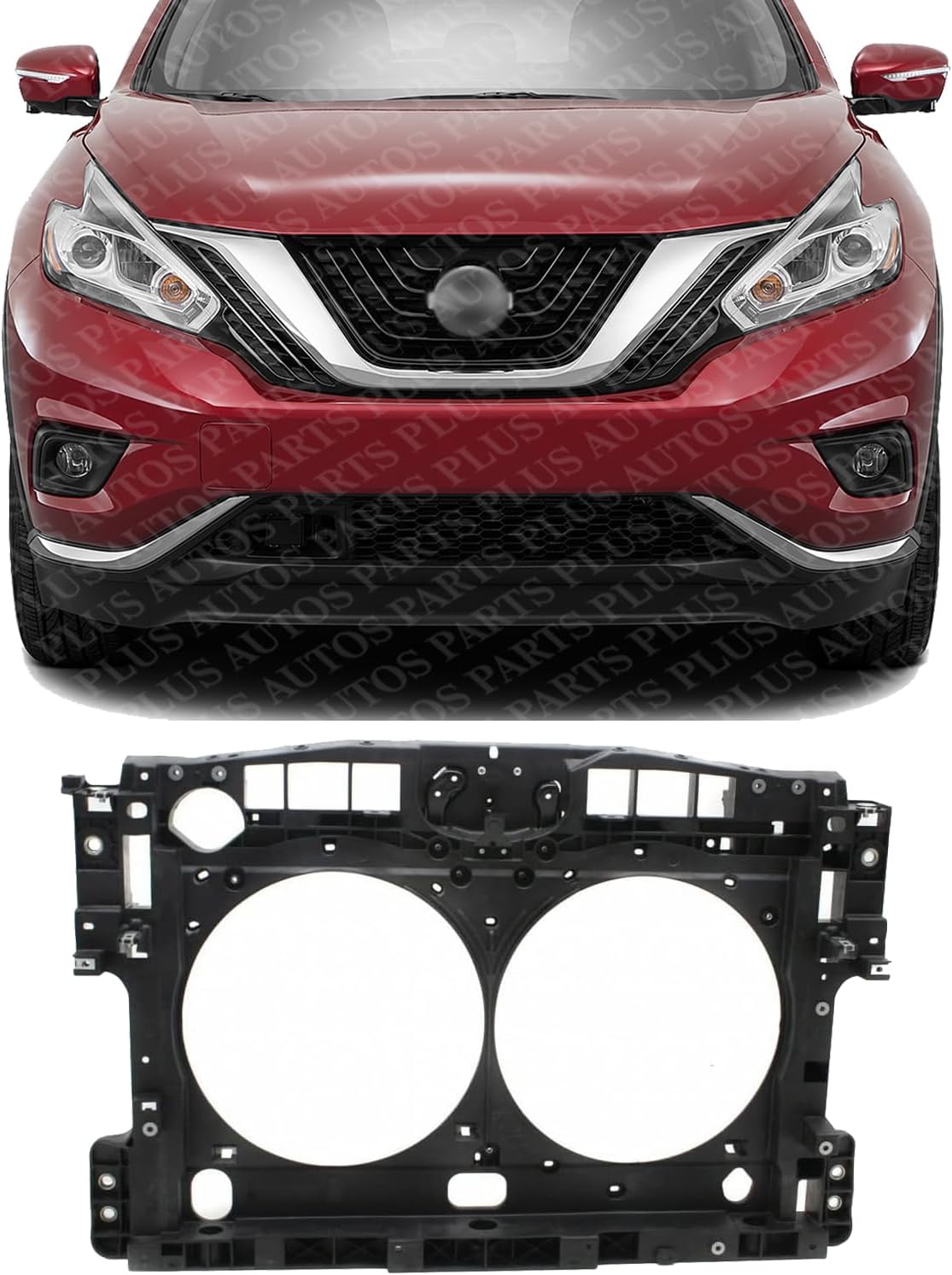 Front Radiator Support Plastic Direct Replacement Compatible With 2015-2019 Nissan Murano NI1225249 625005AA1A
