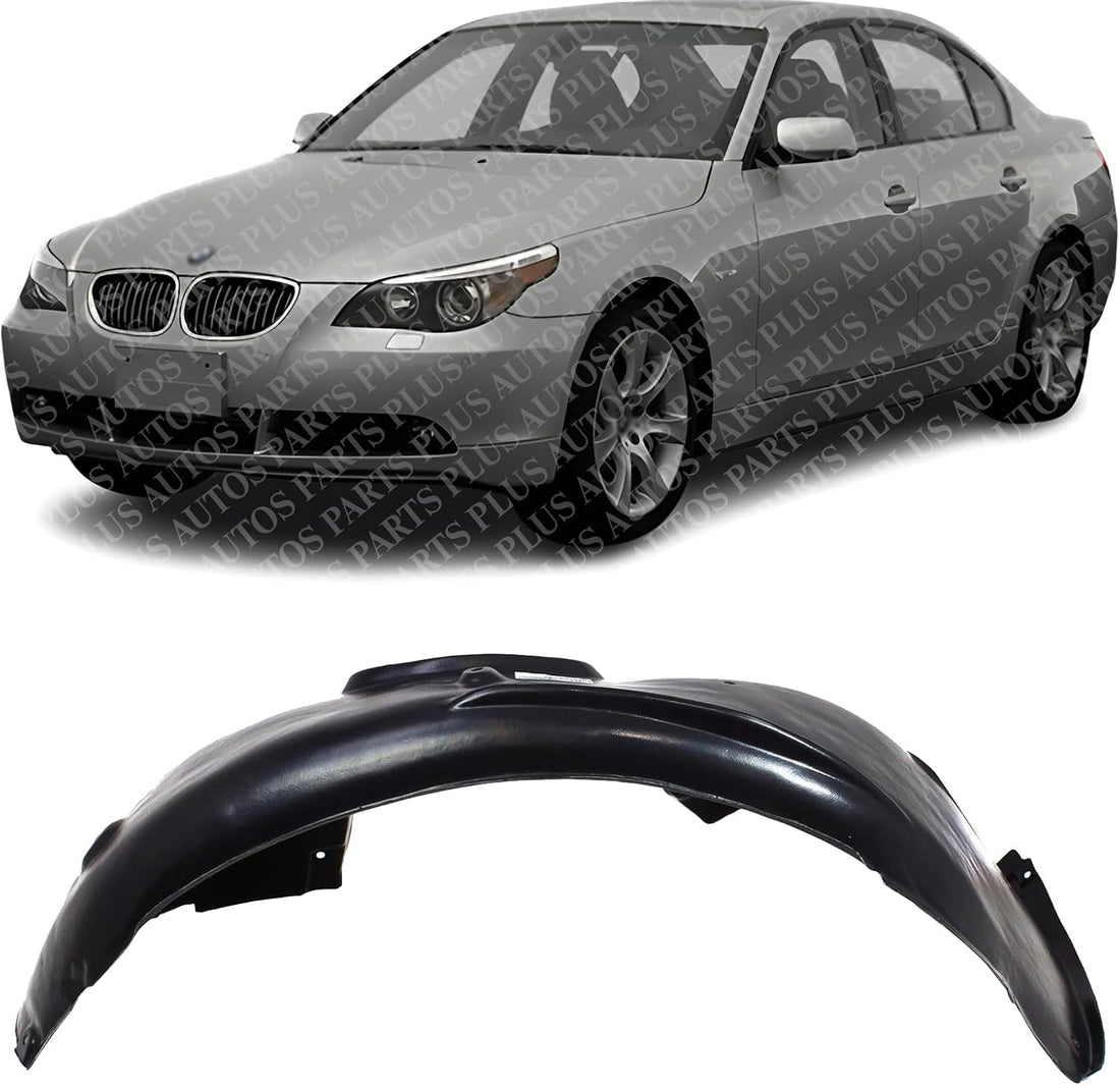 Front Fender Liner Left Driver Side Direct Replacement Compatible With 1997-2003 BMW 5-Series BM1250104 51718159423