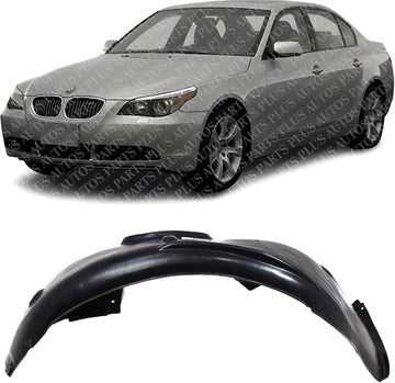 Front Fender Liner Left Driver Side Direct Replacement Compatible With 1997-2003 BMW 5-Series BM1250104 51718159423