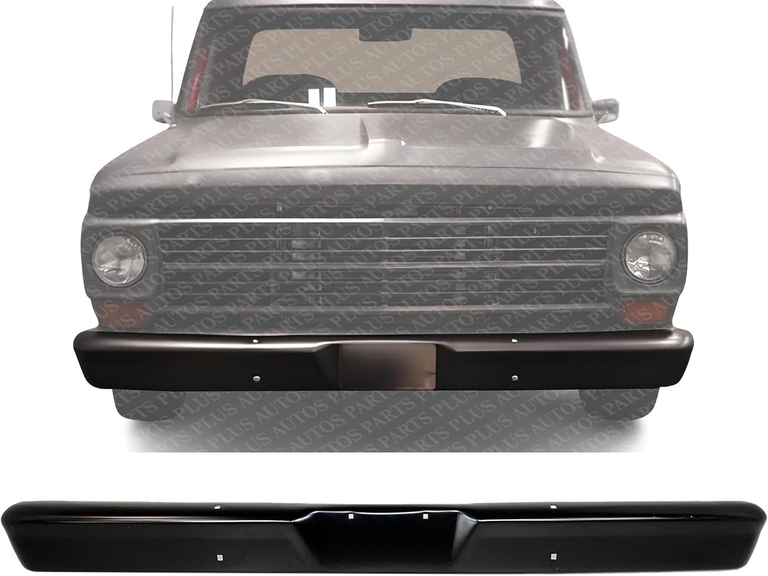 Front Bumper Face Bar Primed Steel Without Impact Strip Holes Direct Replacement Compatible With 1964-1977 Ford F-Series FO1002101 C4TZ17757C