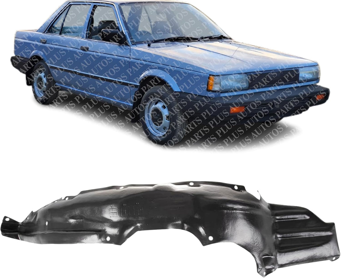 Front Fender Liner Right Passenger Side Direct Replacement Compatible With 1987-1990 Nissan Sentra NI1247101 6384250A00