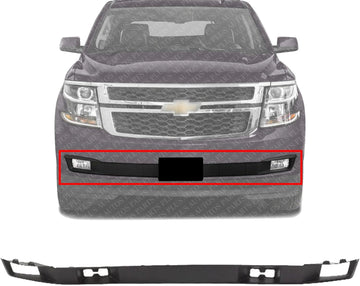 Front Bumper Face Bar Lower Trim Molding Textured With Tow Hook Holes Direct Replacement Compatible With 2015-2020 Chevrolet Suburban/Tahoe GM1044136 23243961 22936496