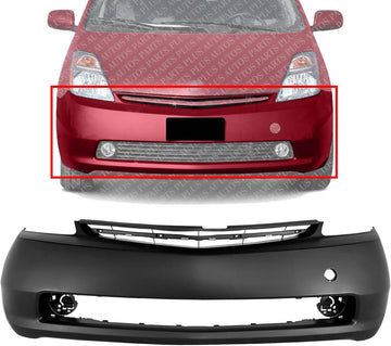 AUTOS PARTS PLUS Front Bumper Cover Primed Direct Replacement Compatible With 2004-2009 Toyota Prius TO1000274 5211947903