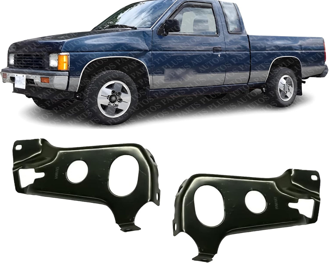 Set of 2 Front Bumper Mounting Bracket Steel Left Driver & Right Passenger Side Direct Replacement Compatible with 1986-1992 Nissan Pickup NI1067103 NI1066103 6221231G00 6221331G00