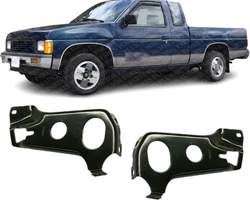 Set of 2 Front Bumper Mounting Bracket Steel Left Driver & Right Passenger Side Direct Replacement Compatible with 1986-1992 Nissan Pickup NI1067103 NI1066103 6221231G00 6221331G00