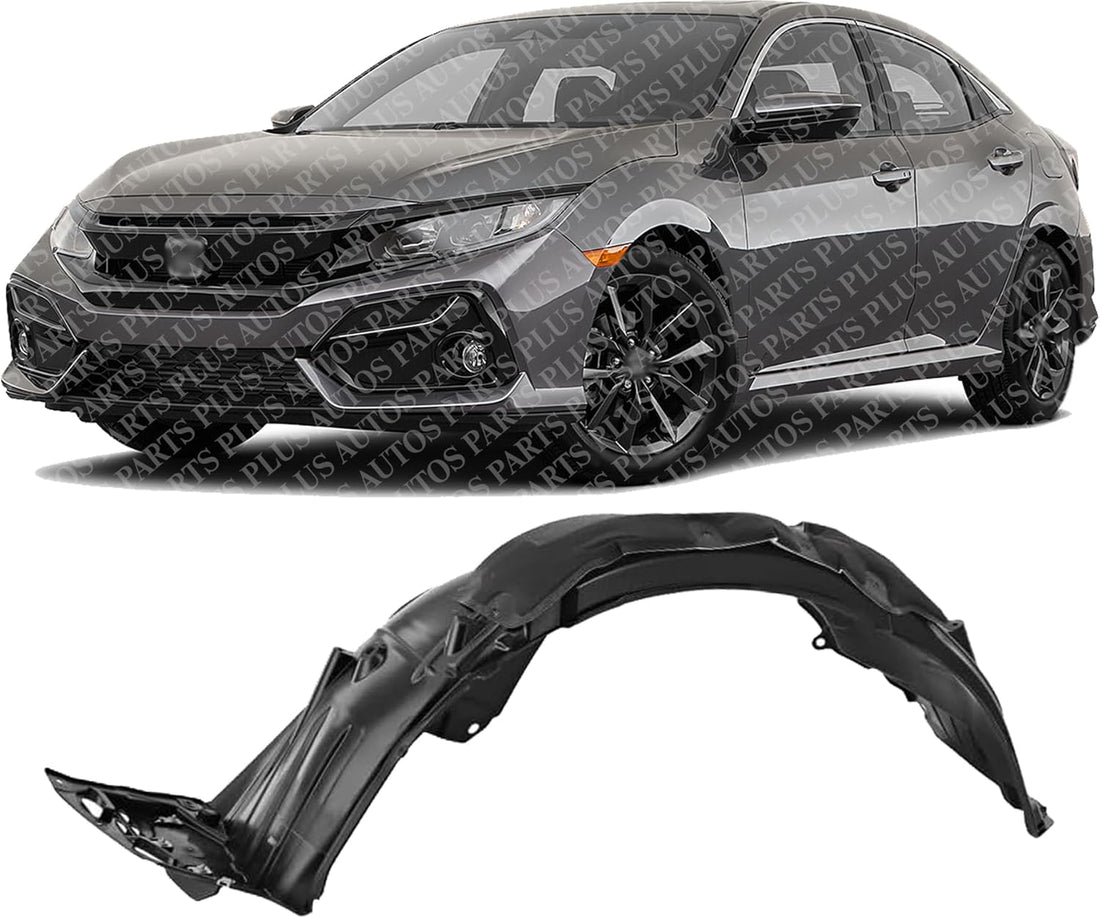 Front Fender Liner Left Driver Side Direct Replacement Compatible With 2020-2021 Honda Civic HO1248196 74151TGGA20