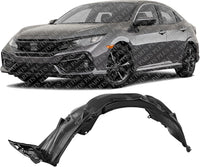 Front Fender Liner Left Driver Side Direct Replacement Compatible With 2020-2021 Honda Civic HO1248196 74151TGGA20