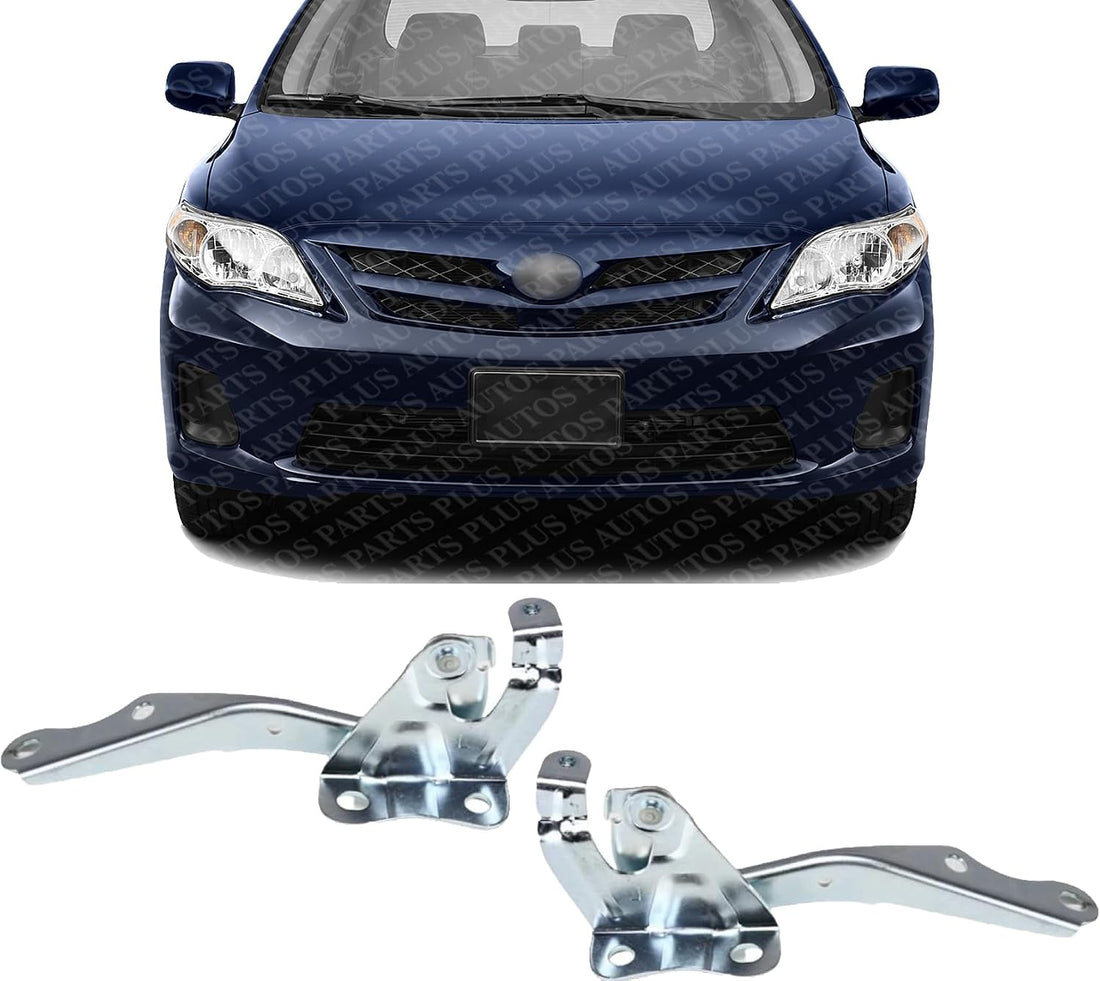 Set of 2 Front Hood Hinge Steel Right Passenger & Left Driver Side Direct Replacement Compatible with 2009-2013 Toyota Corolla / 2009-2014 Matrix TO1236161 TO1236162 5341012550