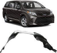Front Fender Liner Vacuum Form Plastic Right Passenger Side Direct Replacement Compatible With 2011-2020 Toyota Sienna TO1249167 TO1249204 TO1249230 5380508020 5380508040 53805080