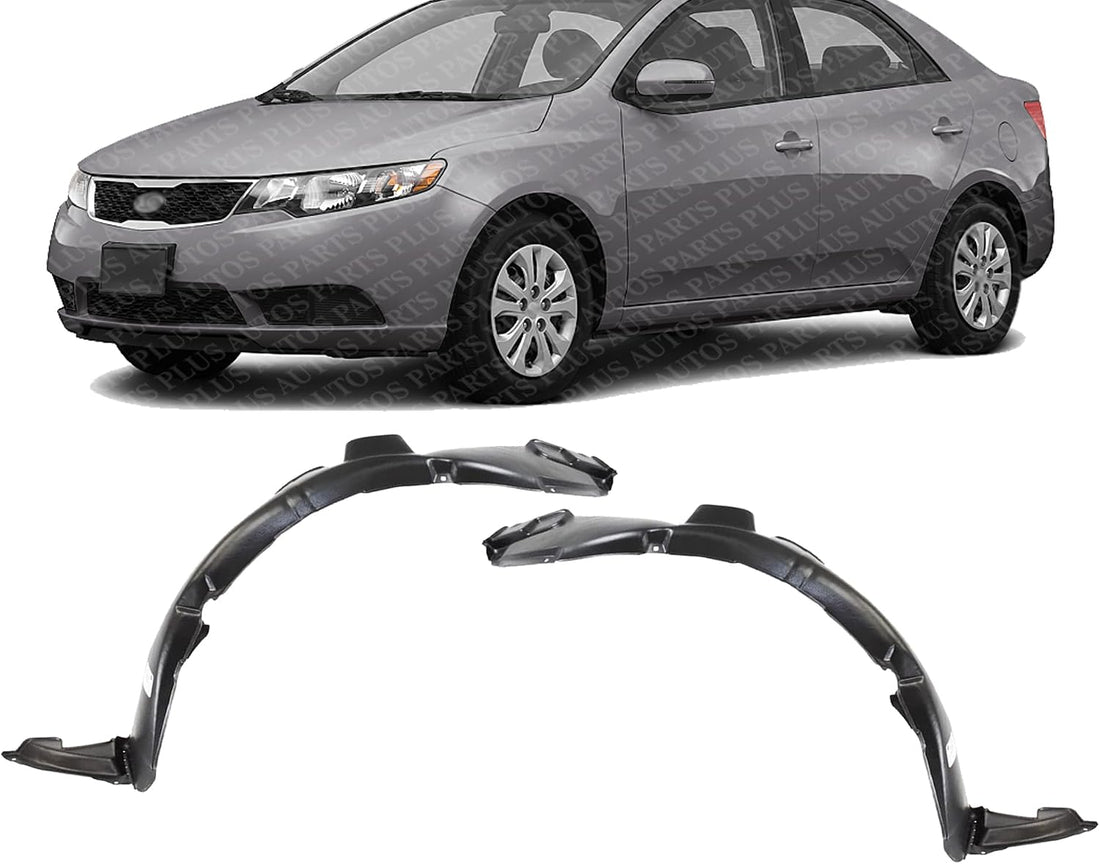 Set Of 2 Front Fender Liner Right Passenger & Left Driver Side Direct Replacement Compatible With 2010-2013 Kia Forte KI1249113 KI1248113 868121M000 868111M000