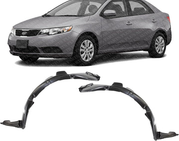 Set Of 2 Front Fender Liner Right Passenger & Left Driver Side Direct Replacement Compatible With 2010-2013 Kia Forte KI1249113 KI1248113 868121M000 868111M000