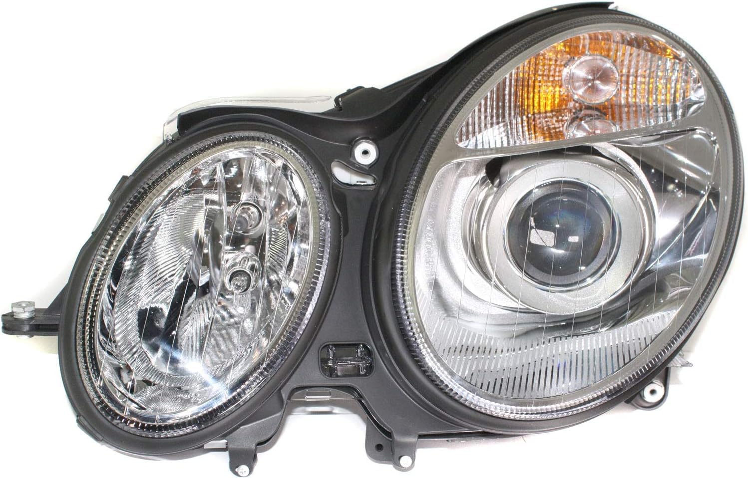 Front Head Light Assembly Left Driver Side Direct Replacement Compatible With 2003-2006 Mercedes Benz E-Class MB2502108 2118200361