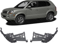 Set Of 2 Front Bumper Face Bar Bracket Left Driver & Right Passenger Side Direct Replacement Compatible With 2005-2009 Hyundai Tucson HY1067111 HY1066111 865942E000 865932E000