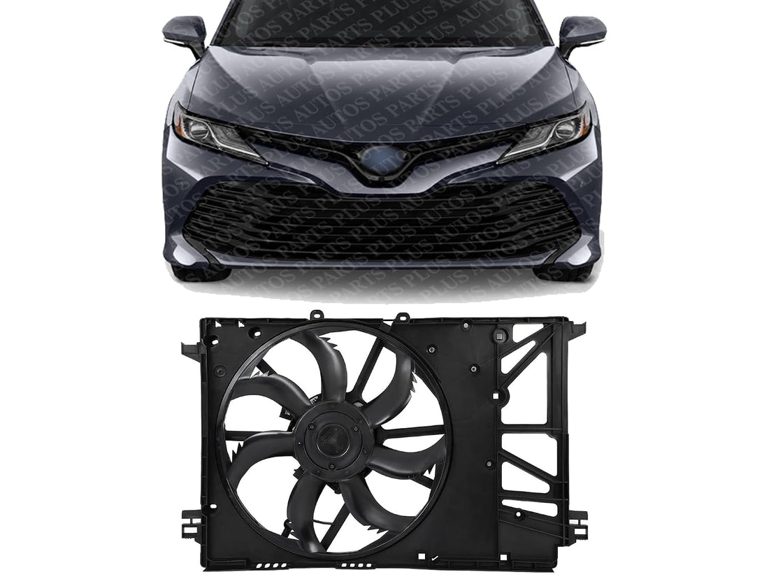 Front Radiator Cooling Fan Assembly Plastic Direct Replacement Compatible with 2018-2024 Camry Avalon / 2019-2024 Toyota RAV4 TO3115204 163600P170