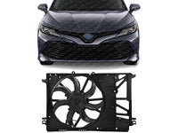 Front Radiator Cooling Fan Assembly Plastic Direct Replacement Compatible with 2018-2024 Camry Avalon / 2019-2024 Toyota RAV4 TO3115204 163600P170