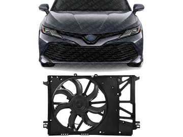 Front Radiator Cooling Fan Assembly Plastic Direct Replacement Compatible with 2018-2024 Camry Avalon / 2019-2024 Toyota RAV4 TO3115204 163600P170