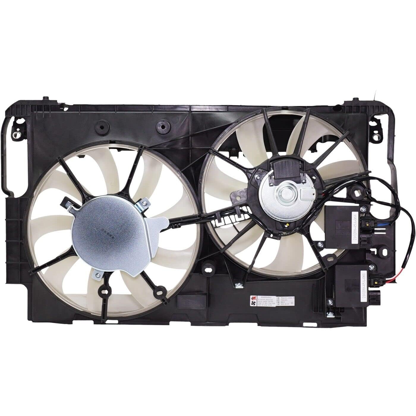 Front Radiator Dual Cooling Fan Assembly Plastic Direct Replacement Compatible with 2015-2021 Lexus NX300h / 2016-2018 Toyota RAV4 Hybrid LX3115133 1671136180