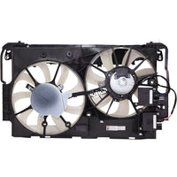 Front Radiator Dual Cooling Fan Assembly Plastic Direct Replacement Compatible with 2015-2021 Lexus NX300h / 2016-2018 Toyota RAV4 Hybrid LX3115133 1671136180