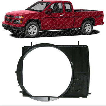 Radiator Fan Shroud Direct Replacement Compatible With 2004-2012 Chevrolet Colorado/GMC Canyon / 2006-2008 I-350 / I-370 GM3110146 15117016 8151170160
