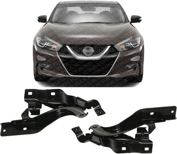 Set of 2 Front Hood Hinge Steel Left Driver & Right Passenger Side Direct Replacement Compatible with 2016-2023 Nissan Maxima NI1236181 NI1236180 654004RA0A 654014RA0A