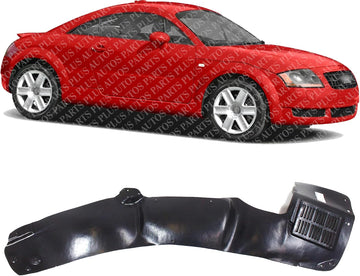 Front Fender Liner Right Passenger Side Direct Replacement Compatible With 2000-2006 Audi TT AU1249111 8N0821172B