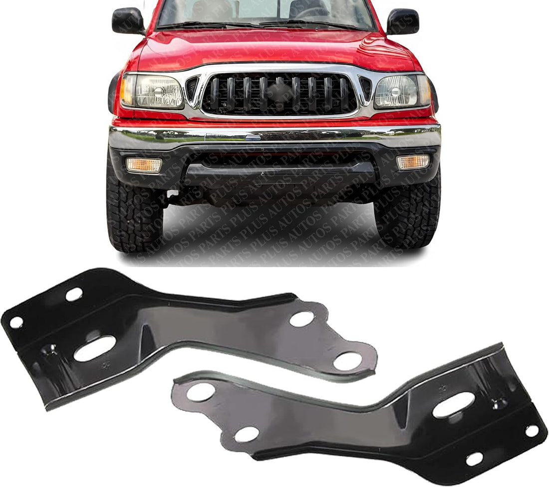 Set Of 2 Front Bumper Bracket Left Driver & Right Passenger Side Direct Replacement Compatible With 2001-2004 Toyota Tacoma TO1067134 TO1066134 52141AD020 52142AD020
