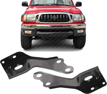 Set Of 2 Front Bumper Bracket Left Driver & Right Passenger Side Direct Replacement Compatible With 2001-2004 Toyota Tacoma TO1067134 TO1066134 52141AD020 52142AD020