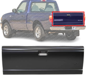 Tailgate Primed Steel with Emblem Hole Direct Replacement Compatible with 1994-2010 Mazda Pickup FO1900112 1F7065600
