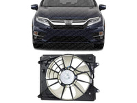 Front Radiator Fan Assembly Left Driver Side Direct Replacement Compatible with 2018-2023 Honda Odyssey HO3115171 190155MRA01-PFM 19020RV0A01 19030RYEA11