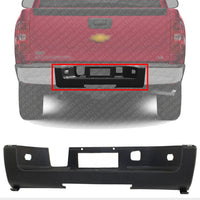 Rear Bumper Center Step Pad Textured Without Object Sensor Holes Direct Replacement Compatible With Chevrolet Silverado & GMC Sierra 1500 2007-2013 / 2500HD 3500HD 2007-2014 GM1191129