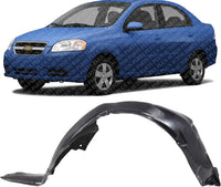 Front Fender Liner Left Driver Side Direct Replacement Compatible With 2007-2011 Chevrolet Aveo GM1250127 96464954