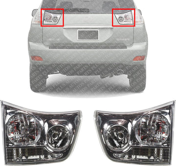Set OF 2 Tail Lights Inner Assembly Left Driver & Right Passenger Side Direct Replacement Compatible With 2004-2006 Lexus RX330 / 2007-2009 RX350 LX2801119 LX2800119 815800E010