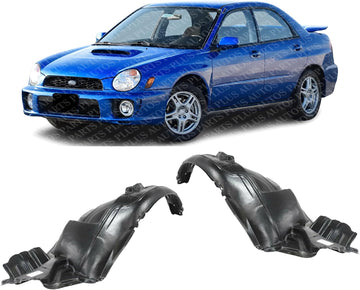 Set Of 2 Front Fender Liner Plastic Left Driver & Right Passenger Side Direct Replacement Compatible With 2002-2003 Subaru Impreza SU1249107 SU1248107 59110FE022 59110FE032