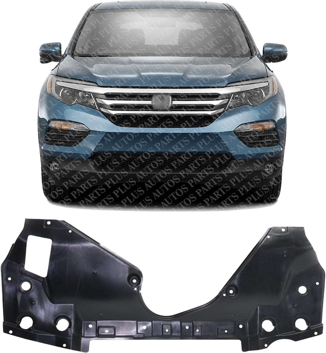 Front Engine Splash Shield Under Cover Direct Replacement Compatible with 2014-2020 Acura MDX / 2016-2021 Honda Pilot / 2017-2022 Ridgeline AC1228118 74111TZ5A01