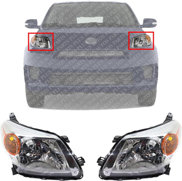 Set Of 2 Front Head Light Assembly Left Driver & Right Passenger Side Direct Replacement Compatible With 2008-2012 Scion xD SC2502103C SC2503103C 8113052890 8117052880